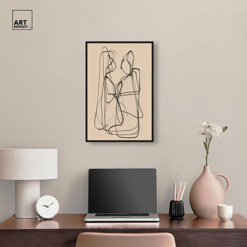 Embrace of Lines I Canvas by Art Remedy