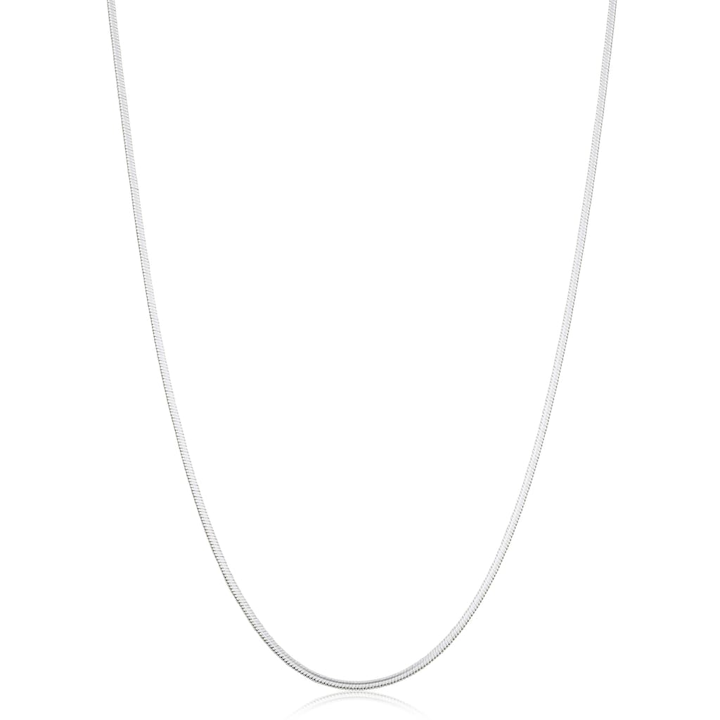 Sterling Silver 1.3 millimeter Square Snake Chain Necklace for Women - Made in Italy