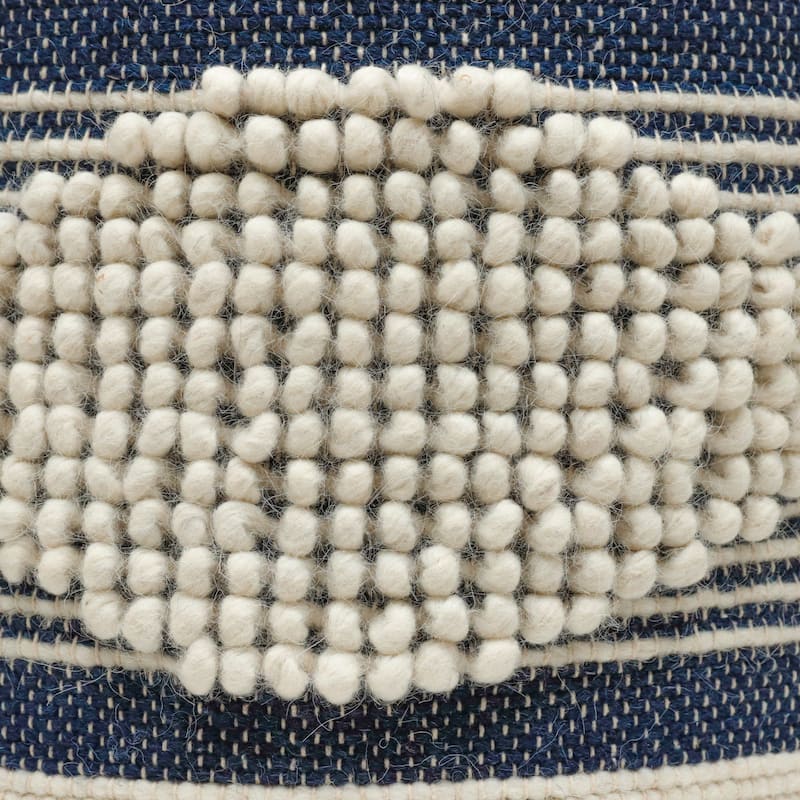 Diamond Handcrafted Fabric Cylindrical Pouf