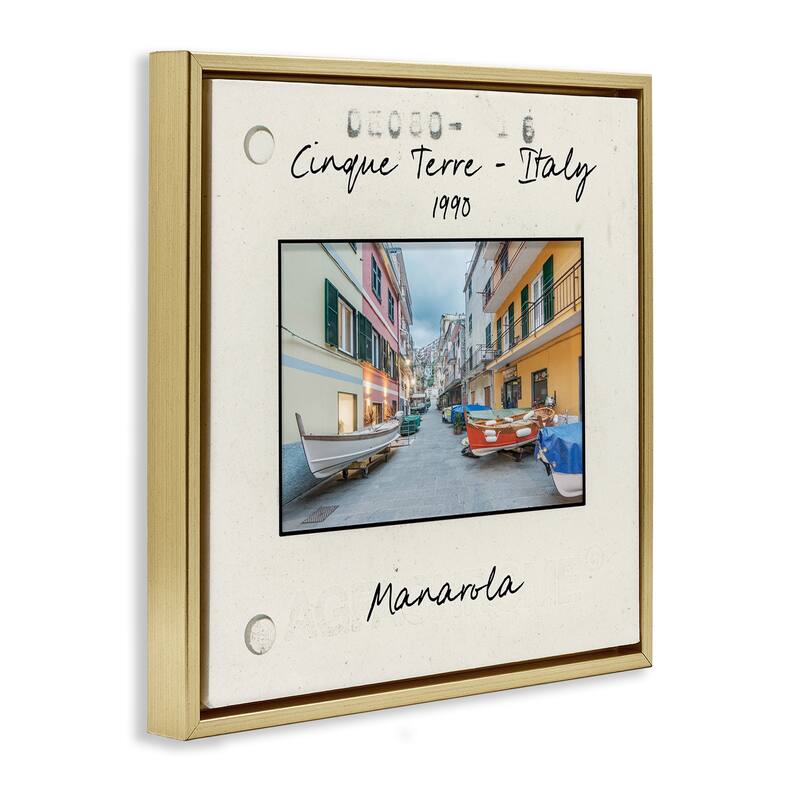 Stupell Vintage Travel Italy View Framed Floater Canvas Wall Art Design By Danita Delimont