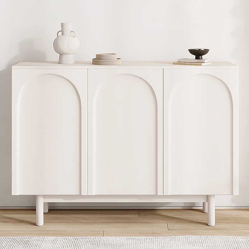 JASIWAY Buffet Table Kitchen Sideboard with Decorated Doors