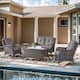 Option Brown Rattan Grey Cushion