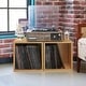 preview thumbnail 3 of 11, Way Basics Vintage Vinyl Storage Blox Cube Turntable Stand Organizer Shelf - Fits 65-70 LP Records