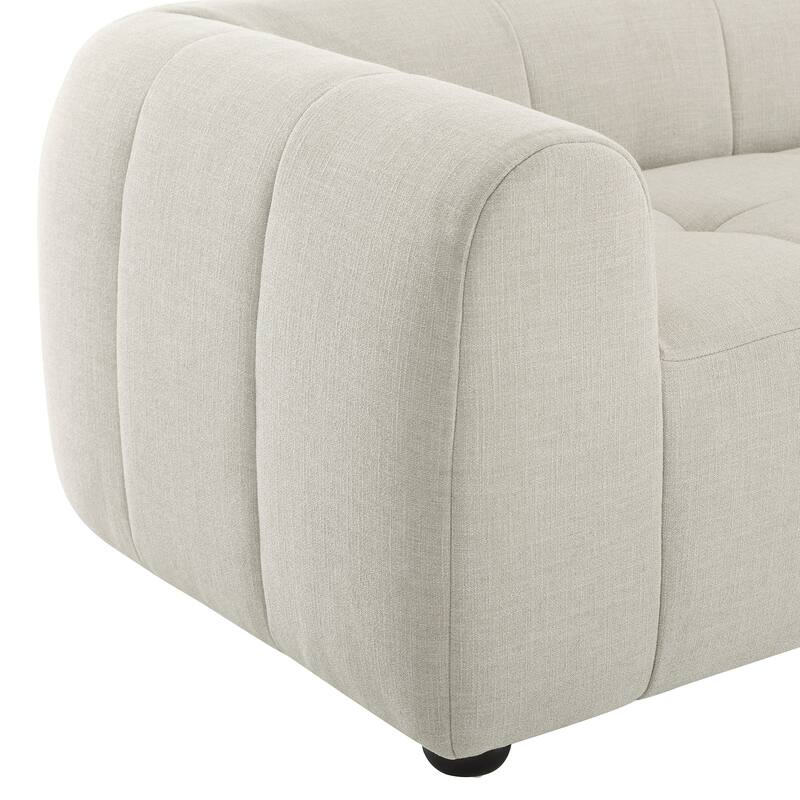 Liana Upholstered Fabric Sofa in Pewter