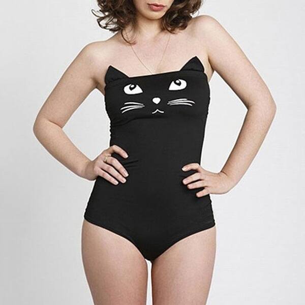 Shop Women S Beachwear Cat Swimsuit Bathing Suit Monokini One