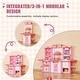 preview thumbnail 6 of 10, 74 Piece 3-in-1 Pink Kids Kitchen Playset Toy Perfect for Group Play - 50" (L) x 11" (W) x 35" (H)