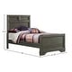 preview thumbnail 2 of 1, Foundry Traditional Wood Complete Twin Bed, Brushed Pewter
