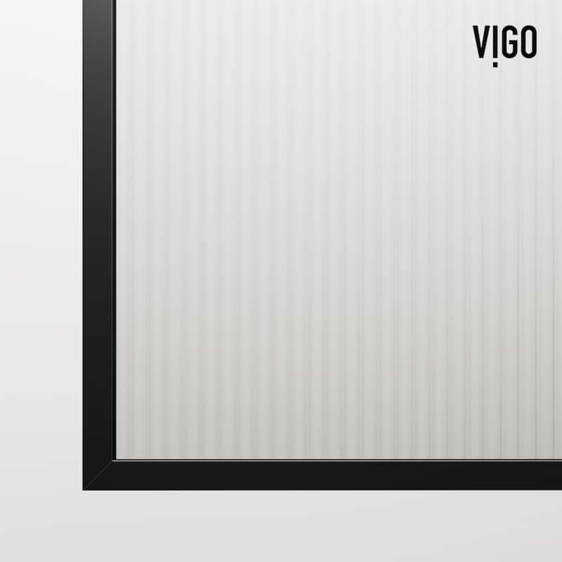 VIGO Meridian 34" W x 62" H Framed Fixed Tub Screen Door