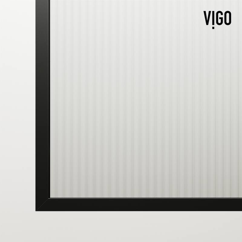 VIGO Zenith 34" W x 74" H Frameless Fixed Shower Screen