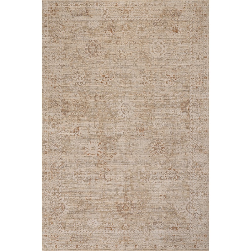 Nuloom Inessa Traditional Abstract Rug - 6' 7" x 9' 6" - Beige - Rectangle