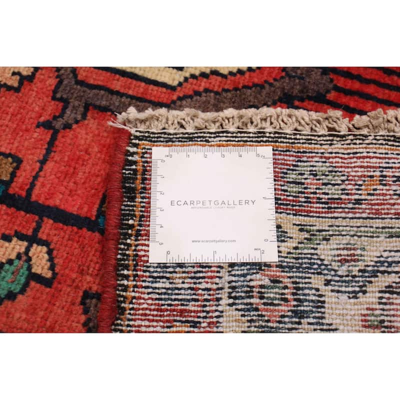 ECARPETGALLERY Hand-knotted Andelz Red Wool Rug - 3'5 x 10'4