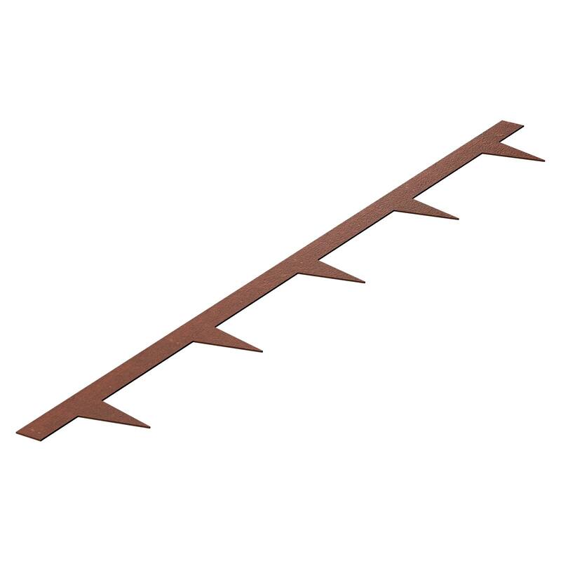 Rust Weathering Steel Lawn Edging 10 pcs with Flexible Design, Clips and Easy Install - 40 x 4.5 x 0.06''