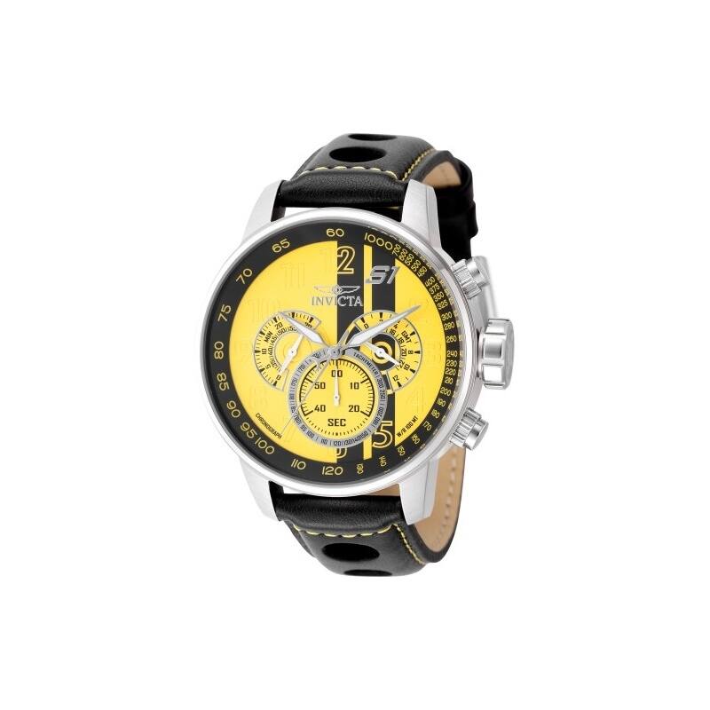 Invicta Men's 48616 S1 Rally Quartz VD54 Yellow, Black Dial Watch - Yellow, Black
