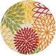 preview thumbnail 88 of 112, Nourison Aloha Floral Modern, Indoor/Outdoor Area Rug 4' x Round - Red/Multi/Colored