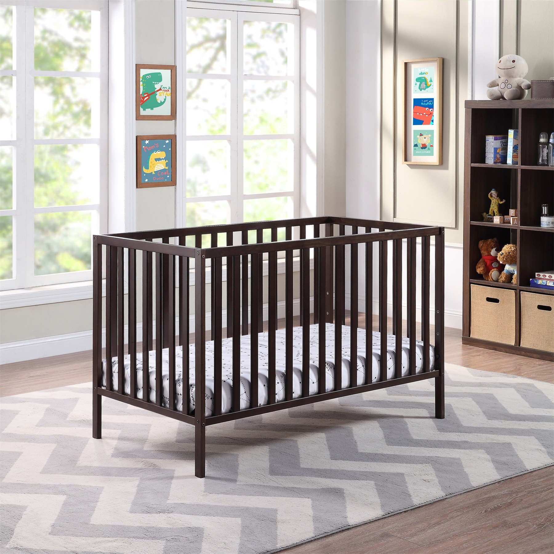 Espresso sales nursery furniture
