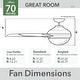 preview thumbnail 11 of 17, Hunter 70" WiFi Phenomenon Ceiling Fan with LED Light, Wall Control - Windmill - SMART FAN - ENERGY STAR!
