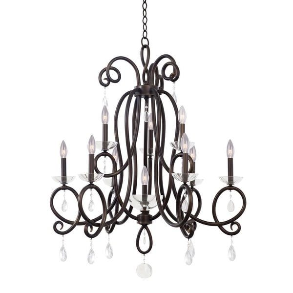 Kalco 7228tb Winona 10 Light 2 Tier Candle Style Chandelier Kalco 7228tb Winona 10 Light 2 Tier Candle Style Chandelier Tarnished Br