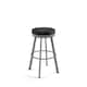 Option Black Faux Leather / Glossy Grey Metal