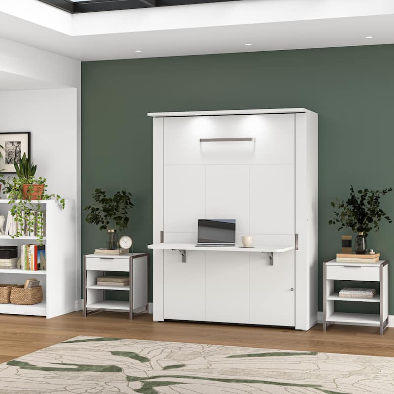 Lumina 61W Full Murphy Bed with Desk by Bestar