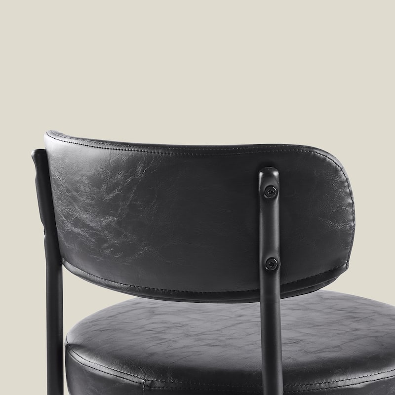 Morden Black PU Leather Dining Chairs Set - 29.92'' H X 20.47'' W X 20.47'' D