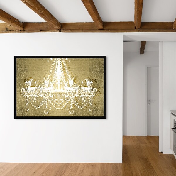Oliver Gal 特大 114x76cm Dramatic Entrance Gold キャンバス Oliver Gal 'Dramatic Entrance GOLD' Fashion and Glam Framed