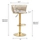 preview thumbnail 60 of 155, Velvet Upholstered Adjustable Bar Stool Swivel Counter Chair Set of 2