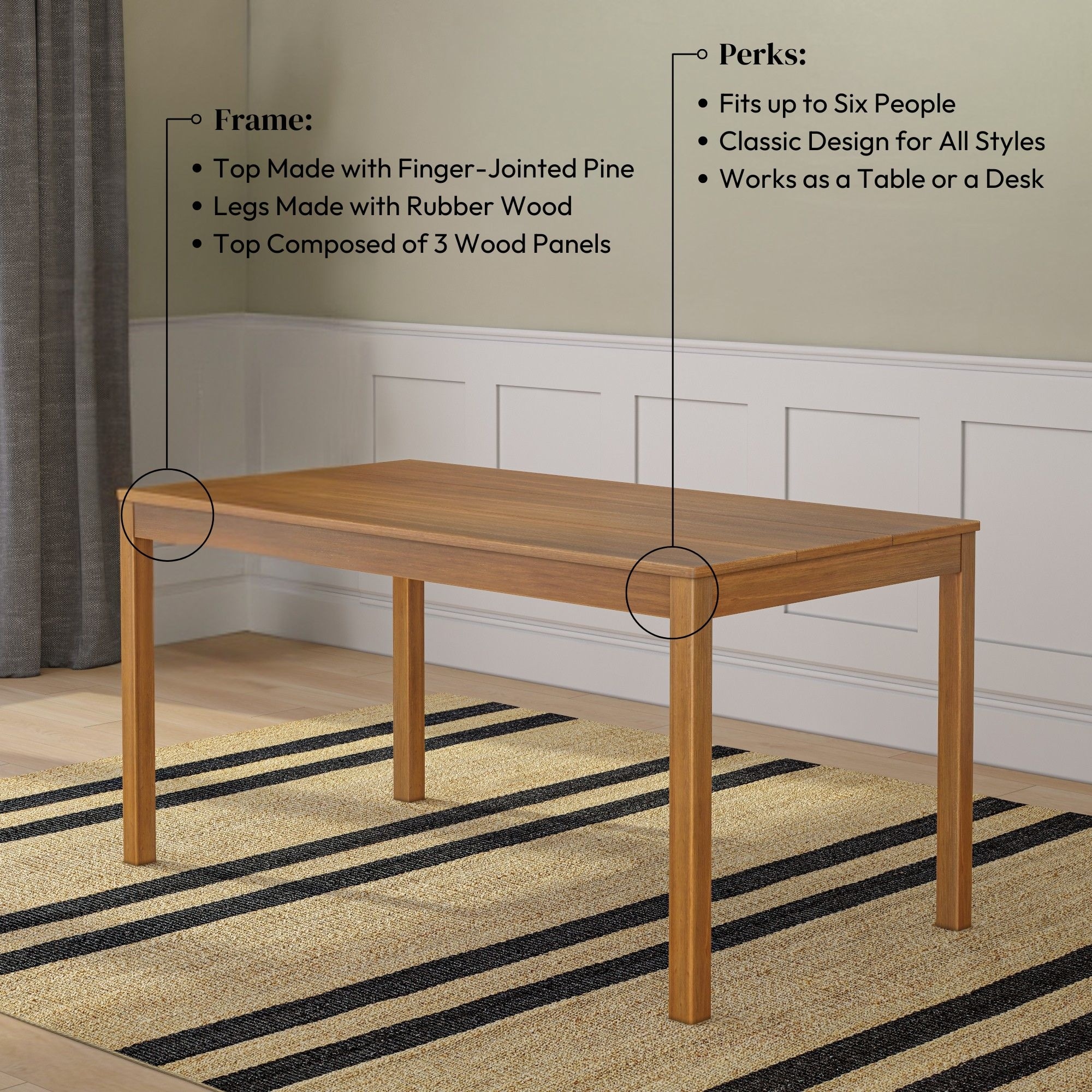 Rectangular Dining Table - 60 inches - 60 Rectangular Dining Table - 60 inches - 60