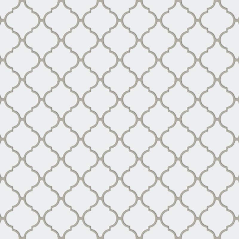 Merola Tile Hudson Tangier Glossy White 12-3/8" x 12-3/8" Porcelain Floor and Wall Tile