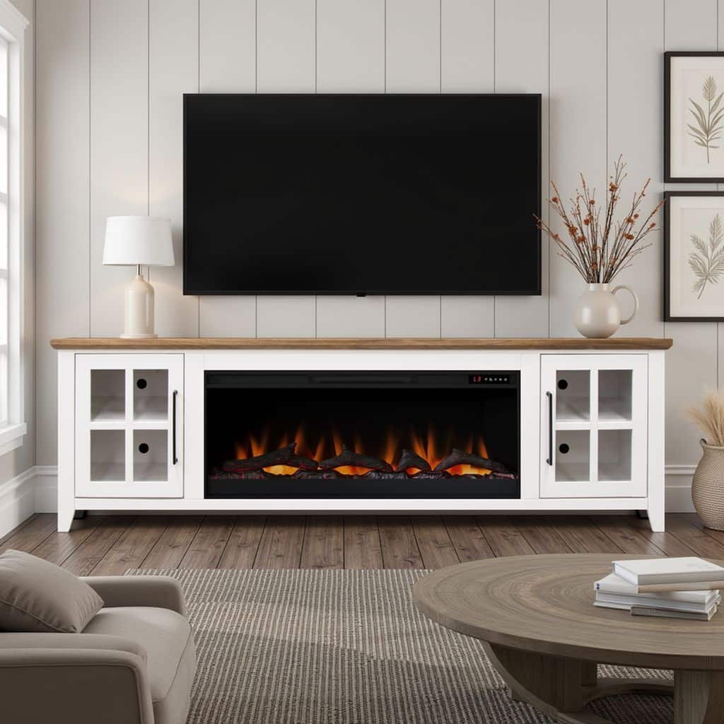 Providence 83" Farmhouse Fireplace TV Stand for TVs up to 95"