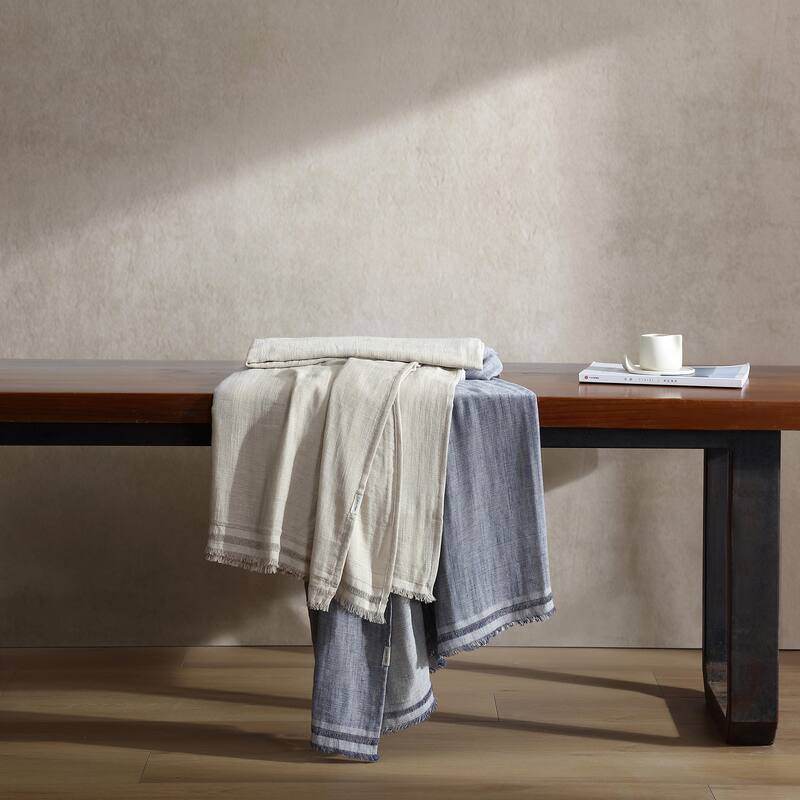 Calvin Klein Fine Weave Solid Throw Blanket