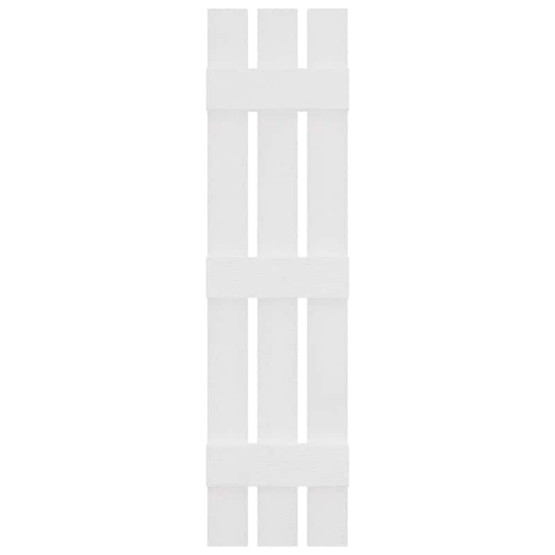 Builders Edge, Standard Three Board Spaced, Board-n-Batten Shutters, Includes Matching Installation Spikes (Per Pair)