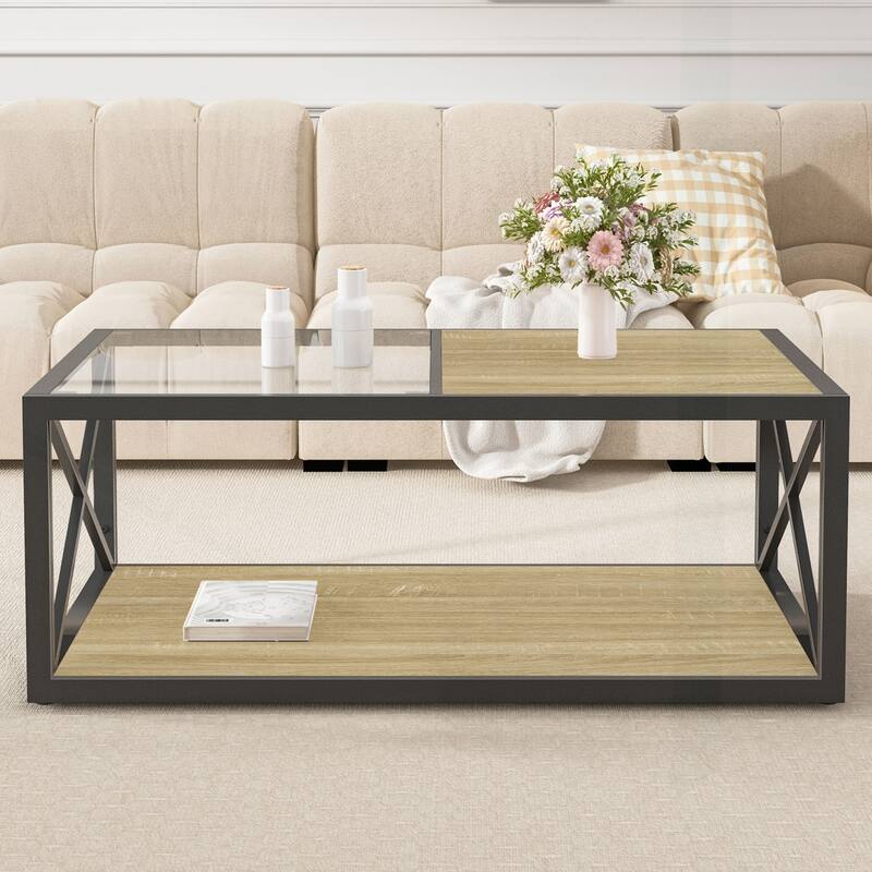 Chic Industrial-Style Coffee Table for Various Rooms