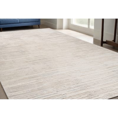 Bifo Distressed Abstract Modern Stain Resistant Woven Durable Area Rug By HomeRoots - 5' X 8'