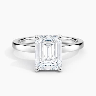 Auriya 14k Gold 3.00ctw Emerald Hidden-Halo Lab Grown Diamond Engagement Ring