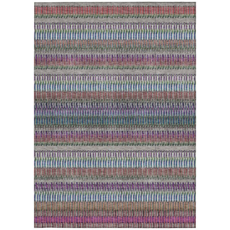 HomeRoots Striped Transitional Rectangle Outdoor Rug