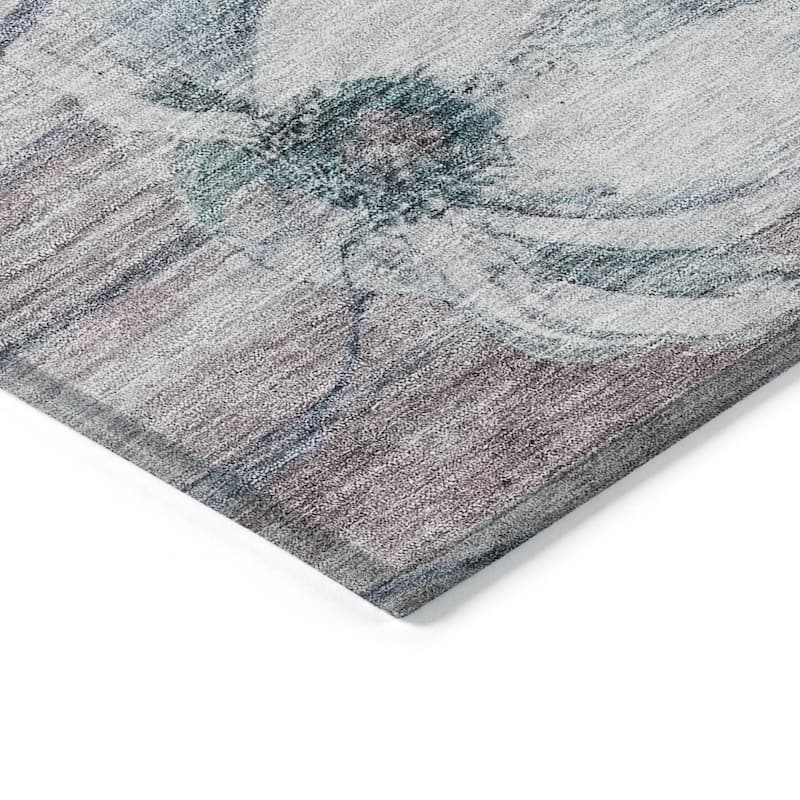 HomeRoots Floral Transitional Rectangle Outdoor Rug