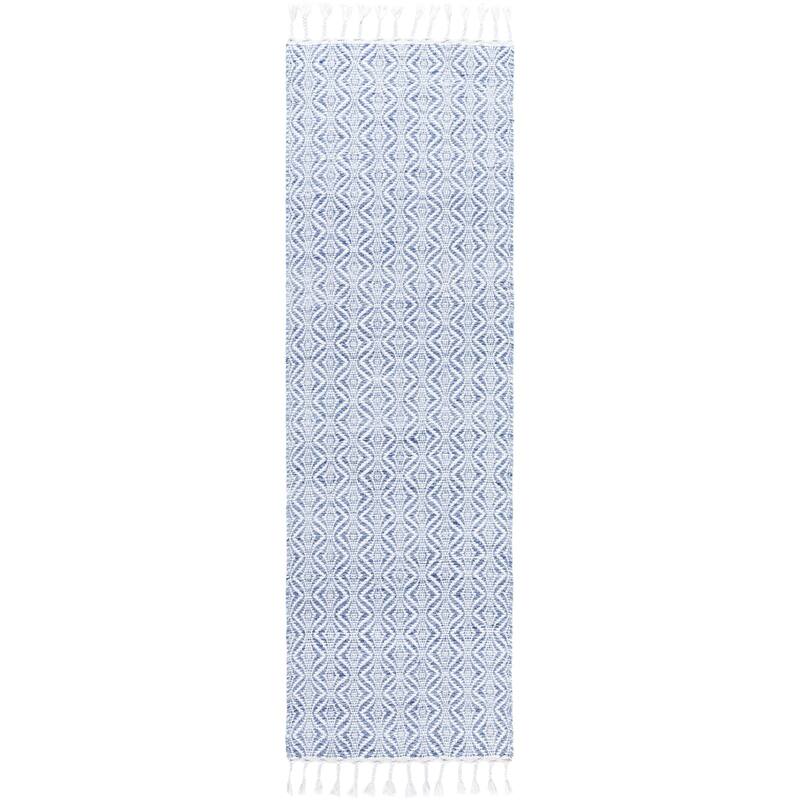 Livabliss Peony Cottage Medallion Area Rug - Blue/White - 2' 6" x 8'