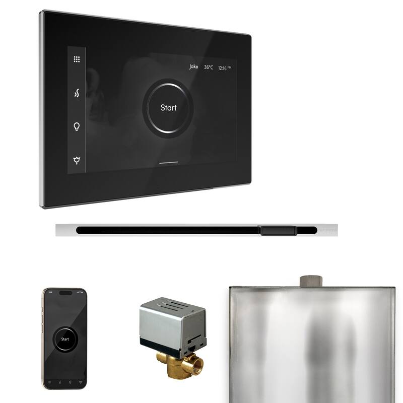 Mr Steam BXL Xbutler Linear Package Steam Shower Control Package with - Black / Polished Chrome