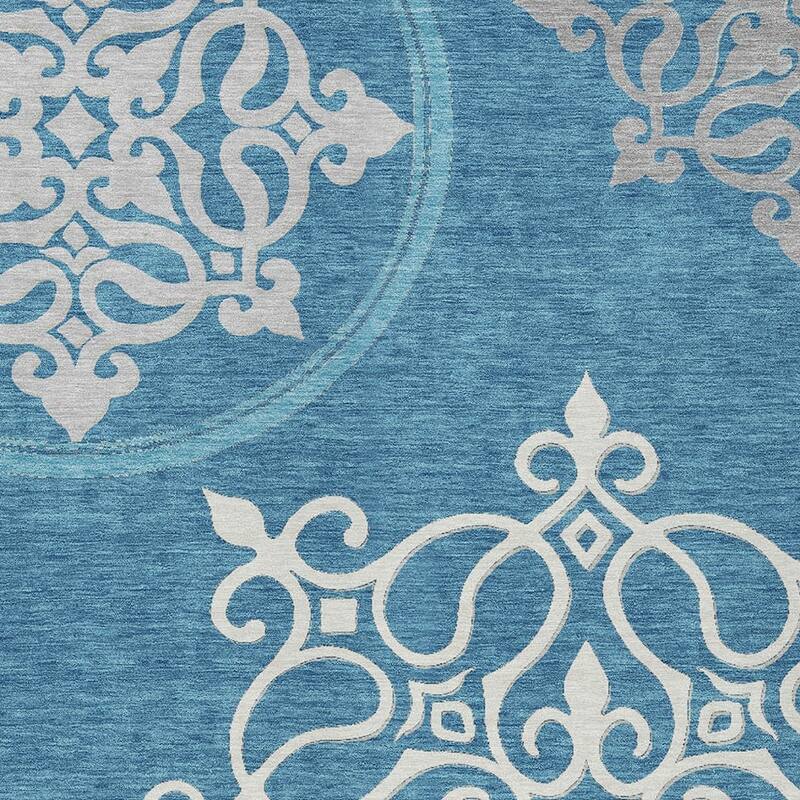 HomeRoots Floral Medallion Transitional Rectangle Outdoor Rug