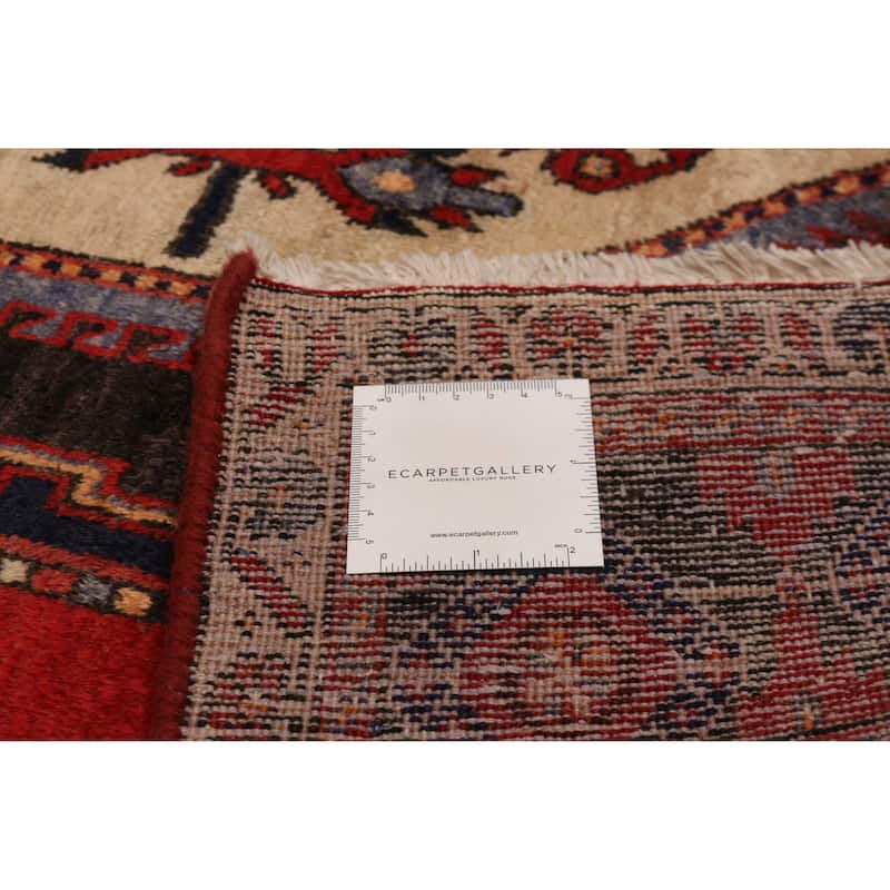 ECARPETGALLERY Hand-knotted Melis Vintage Red Wool Rug - 4'9 x 6'4