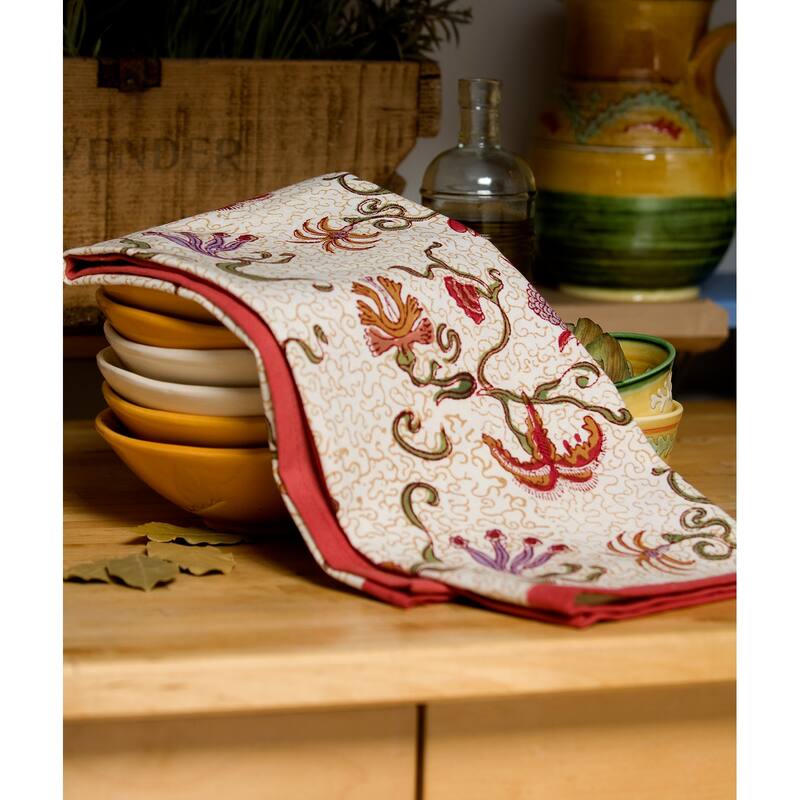 Couleur Nature Fleurs des Indes Tea Towels - 20 x 30"