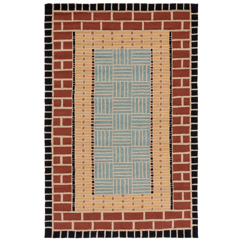 SAFAVIEH Handmade Four Seasons Glyn Floral Rug - 8' x 10' - Brown/Blue