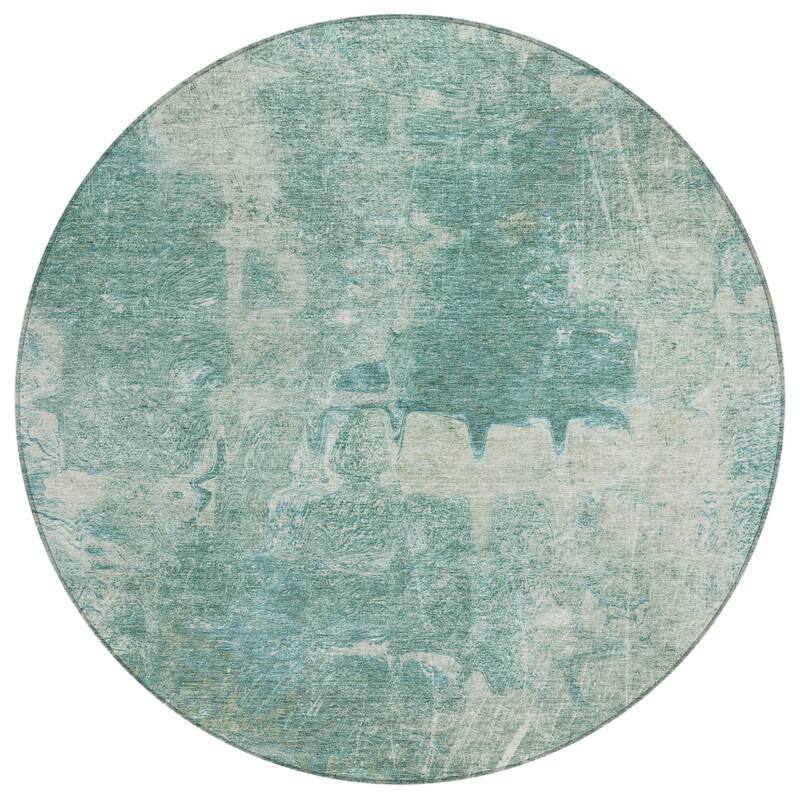 Machine Washable Indoor/ Outdoor Abstract Modern Chantille Rug
