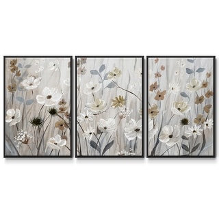Misty Meadow Field - Multi Piece Framed Canvas