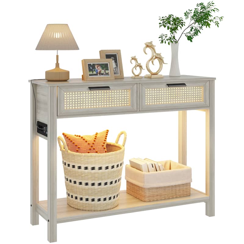 39.37"console Table With Light