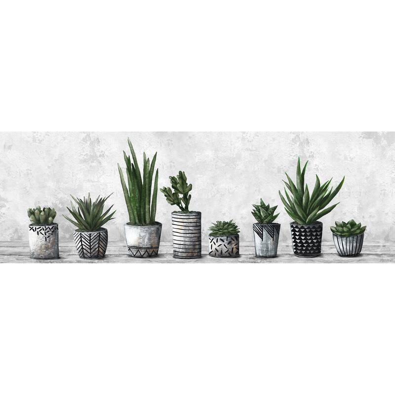 'Amazing Pile of Succulents' Painting Print on Wrapped Canvas