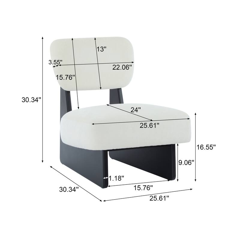 Minimalist Lounge Chairs with Wood Base (Set of 2)