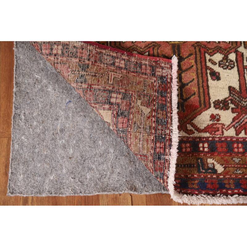 Geometric Heriz Serapi Indian Runner Rug Hand-knotted Wool Carpet - 3'1"x 10'8"