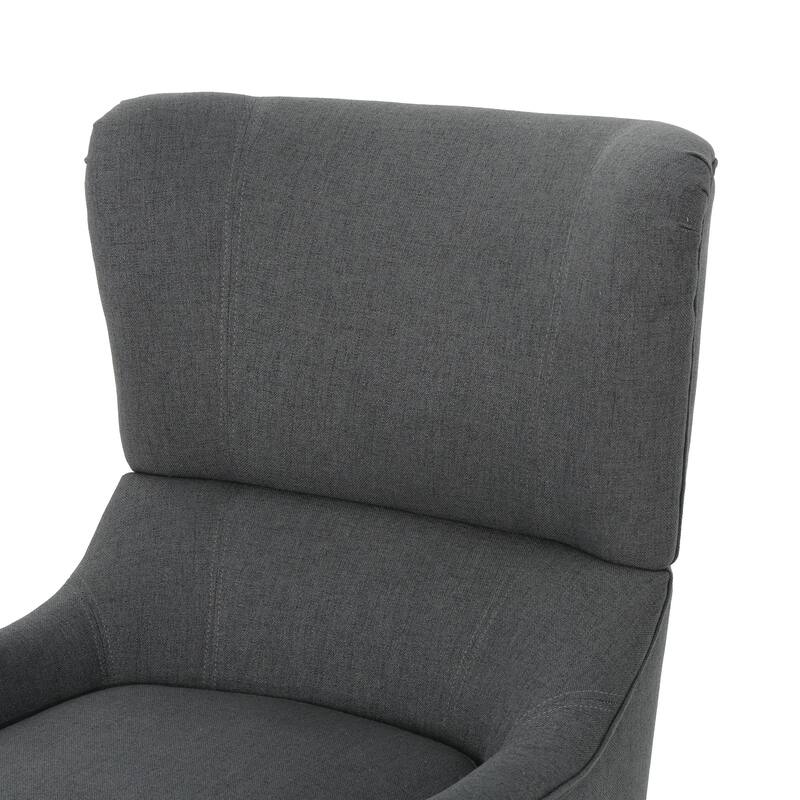Modern 27" High Back Accent Chair with Birch Wood Legs and Wing Back for Living Room