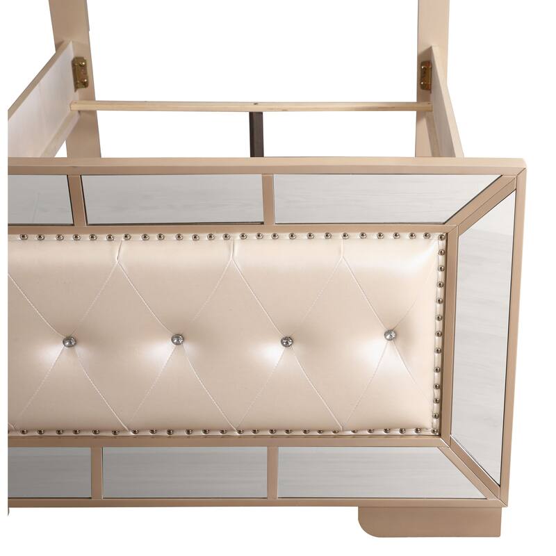 Hollywood Hills Faux Leather Tufted Bed